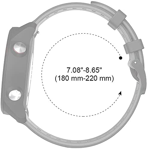Zitel® Watch Band Compatible with Garmin Vivoactive 4 45mm / Venu 2 45mm, Realme Watch S, S Pro, MI Revolve Watch, Amazfit Stratos Pace 2 2S Quick Release Soft Silicone Strap 22mm - Blue