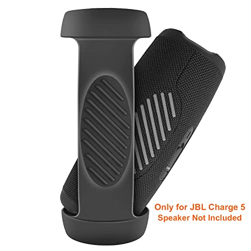 Zitel Case for JBL Charge 5 Portable Bluetooth Speaker Protective Cover with Shoulder Strap and Carabiner