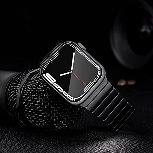 Zitel Metal Bands for Apple Watch Straps Ultra 2 / Ultra 49mm 45mm 44mm 42mm, Series 9 8 7 6 5 4 3 2 1 SE - Black
