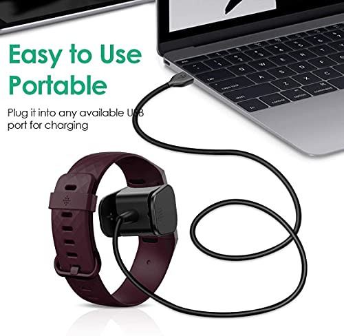 Zitel® Charger Dock Cable Compatible with Fitbit Charge 4 - Black