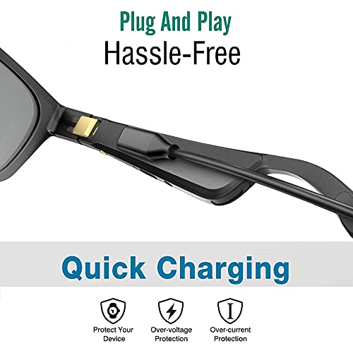 Zitel® Charger Compatible with Bose Frames Alto S/M M/L, Rondo, Soprano, Tenor Audio Sunglasses - USB Magnetic Charging Cable 3.3ft 100cm - Audio Sunglasses Accessories
