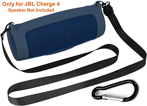 Zitel Case for JBL Charge 4 Portable Bluetooth Speaker Protective Cover with Shoulder Strap and Carabiner