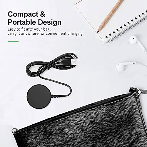 Zitel® Charger Compatible with Samsung Galaxy Watch 4 / Watch 4 Classic - Replacement USB Charging Cable 100cm - Black