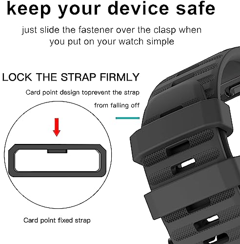 Zitel Fastener Rings for Garmin Fenix 7X, Fenix 6X/6X Pro, Fenix 5X/5X Plus, Fenix 3/3 HR, Descent MK2&MK1, Quatix/Tactix/D2 Series, 26mm Fastener Rings (6 Pack)
