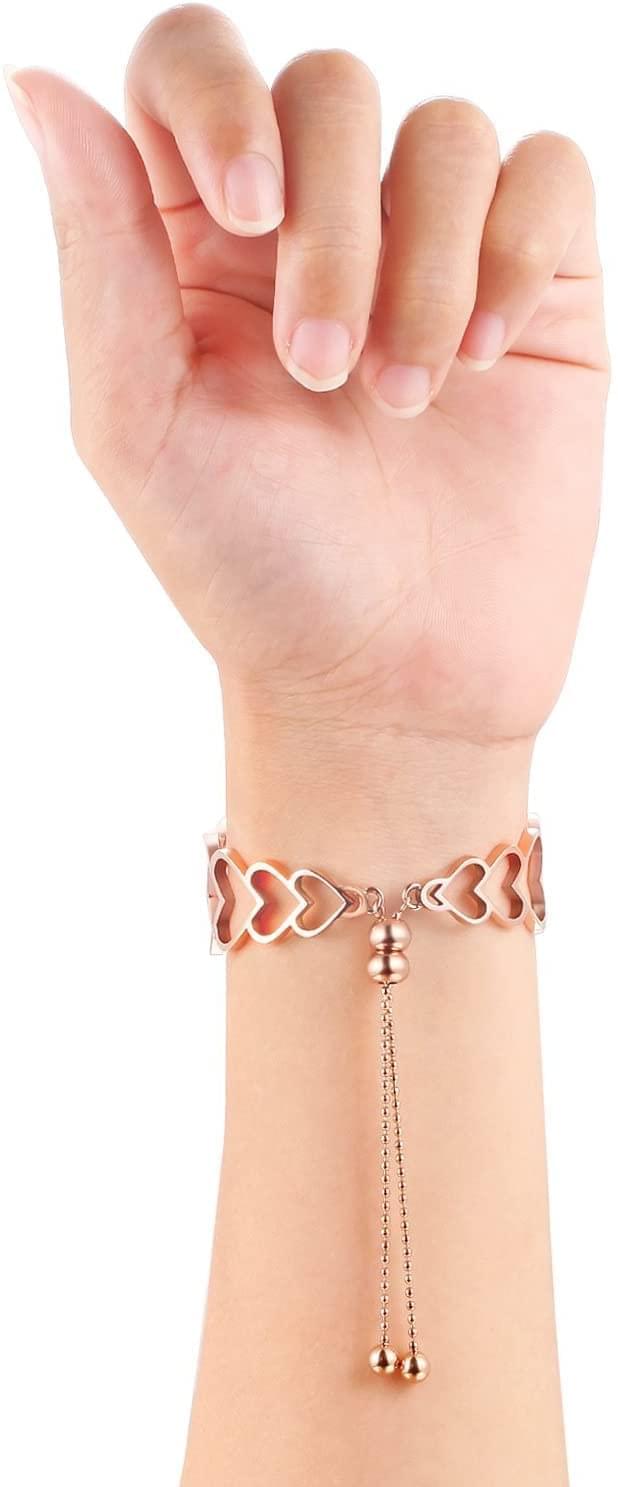 Zitel Band for Apple Watch Straps for Women Girls 41mm 40mm 38mm Series 9 8 7 6 5 4 3 2 1 SE - Rose Gold