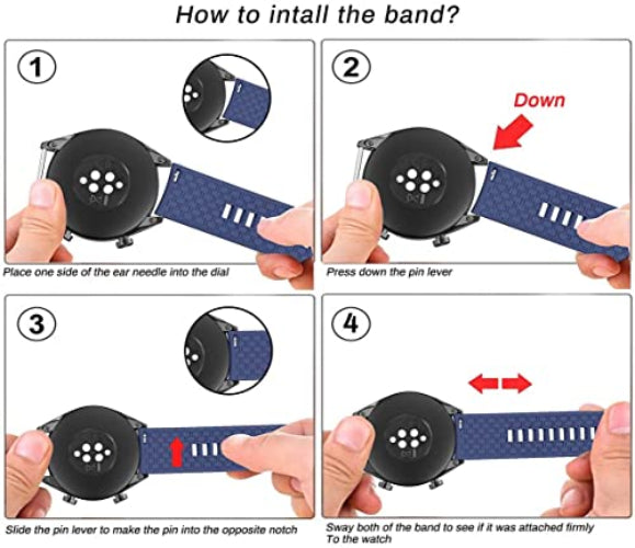 Zitel® Watch Band Compatible with Garmin Vivoactive 4 45mm / Venu 2 45mm, Realme Watch S, S Pro, MI Revolve Watch, Amazfit Stratos Pace 2 2S Quick Release Soft Silicone Strap 22mm - Blue
