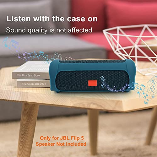 Zitel Case for JBL Flip 5 Portable Bluetooth Speaker Protective Cover with Shoulder Strap