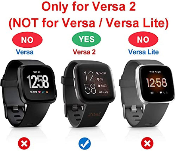 Zitel® Charger Dock Cable Compatible with Fitbit Versa 2 (Not for Versa/Versa Lite) - Black