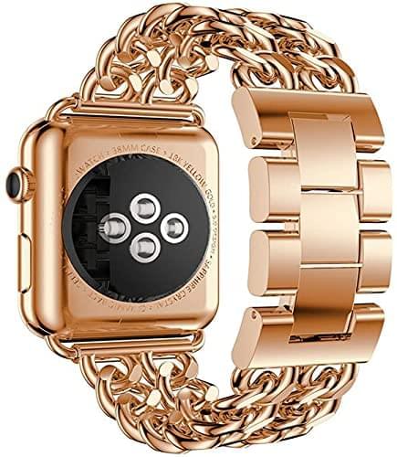 Zitel Band for Apple Watch Straps for Women Girls 41mm 40mm 38mm Series 9 8 7 6 5 4 3 2 1 SE - Rose Gold