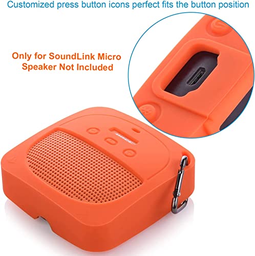 Zitel Case for Bose SoundLink Micro Portable Bluetooth Speaker Stand Up Cover with Carabiner