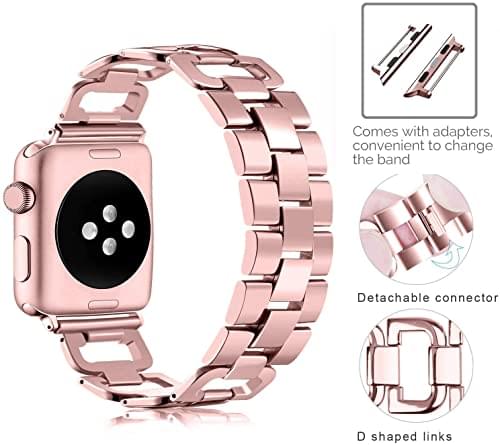 Zitel Band for Apple Watch Straps for Women Girls 41mm 40mm 38mm Series 9 8 7 6 5 4 3 2 1 SE - Rose Pink