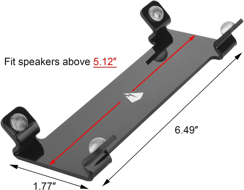 Zitel Desktop Stand for JBL Flip 4 / Flip 5 / Flip 6, Acrylic Bluetooth Speaker Table Stand Holder for Cylindrical Speakers (Black)