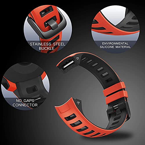 Zitel Band for Garmin Instinct 2 Solar / Instinct / Esports / Tide / Tactical GPS Straps - Red-Black