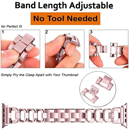 Zitel Band for Apple Watch Straps for Women Girls 41mm 40mm 38mm Series 9 8 7 6 5 4 3 2 1 SE - Rose Pink