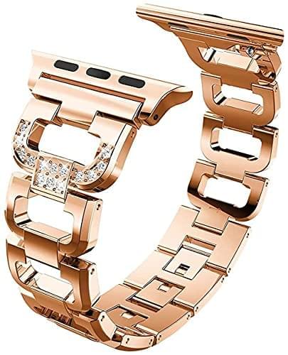 Zitel Band for Apple Watch Straps for Women Girls 41mm 40mm 38mm Series 8 7 6 5 4 3 2 1 SE - Rose Gold