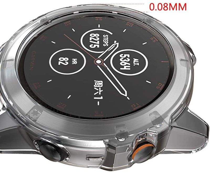 Zitel Case for Garmin Fenix 5X / 5X Plus Bumper Cover - Clear