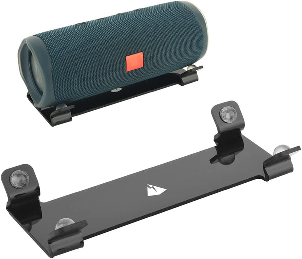 Zitel Desktop Stand for JBL Flip 4 / Flip 5 / Flip 6, Acrylic Bluetooth Speaker Table Stand Holder for Cylindrical Speakers (Black)