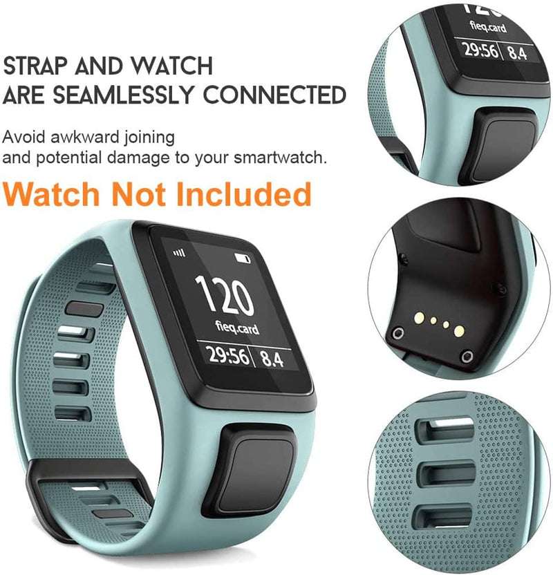 Zitel Band for Tomtom Straps for Runner 3, Spark 3, Runner 2, Spark, Golfer 2, Adventurer - Teal