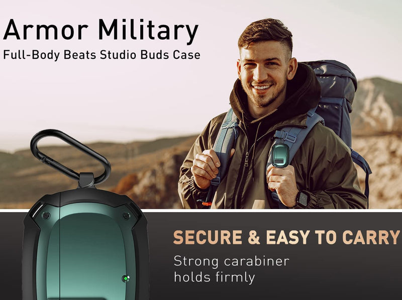 Zitel Rugged Case for New Beats Studio Buds Cover (2021) - Matte Green