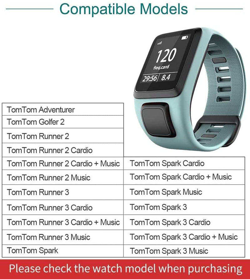 Zitel Band for Tomtom Straps for Runner 3, Spark 3, Runner 2, Spark, Golfer 2, Adventurer - Teal