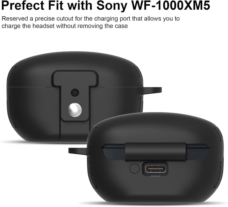 Zitel Case for Sony WF-1000XM5 Earbuds Cover - Black