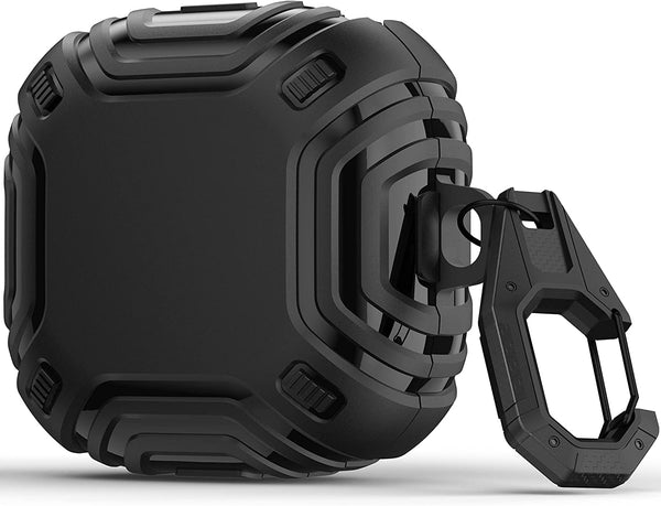 Zitel Rugged Case for Samsung Galaxy Buds 2 Pro Case (2022)/Buds 2 (2021)/Buds Pro (2021)/Buds Live (2020) - Matte Black