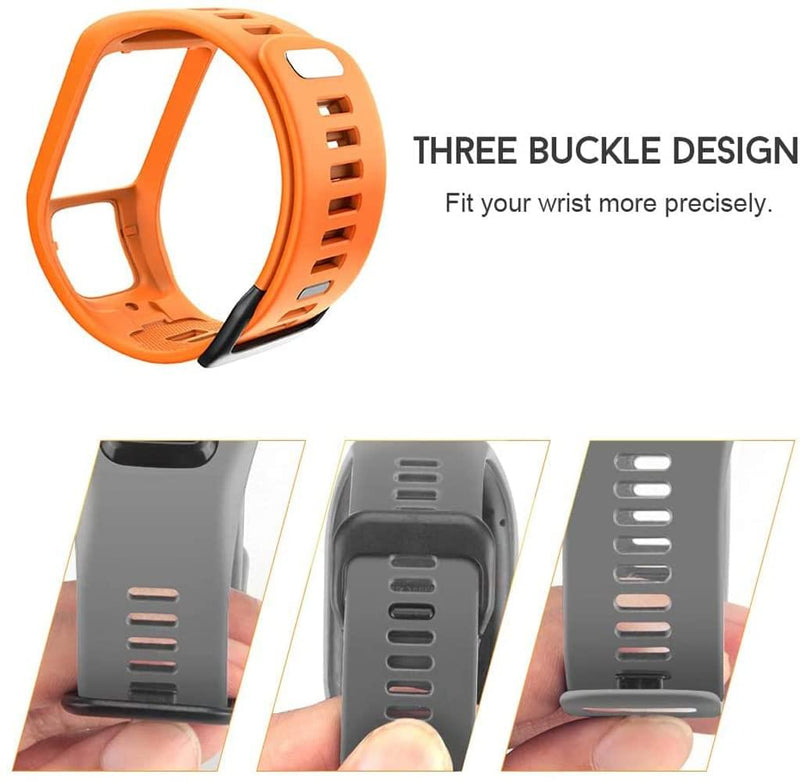 Zitel Band for Tomtom Straps for Runner 3, Spark 3, Runner 2, Spark, Golfer 2, Adventurer - Orange