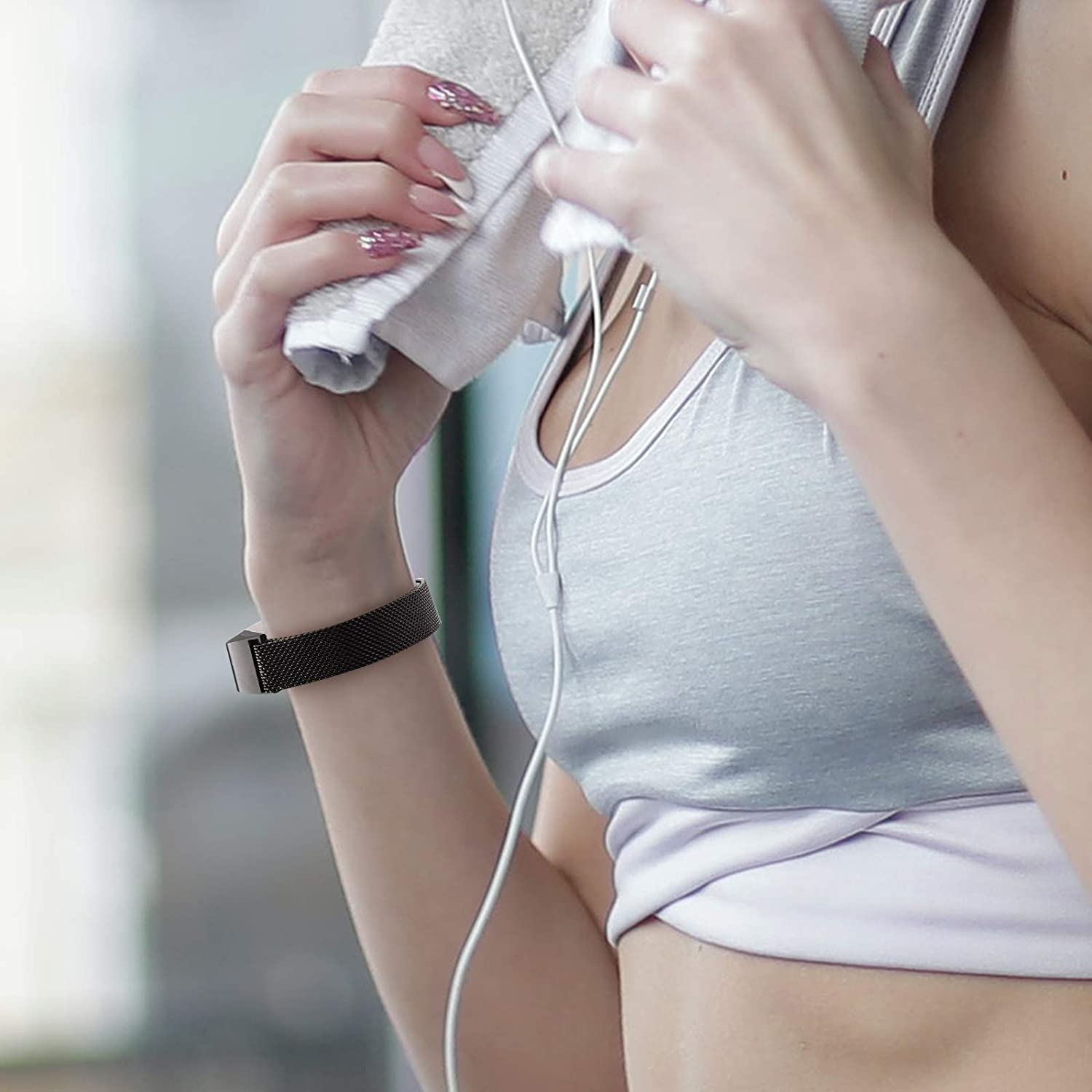 fitbit alta hr  純正ステンレスバンドつき Fitbit Alta HR 交換 バンド ベルト フィットビット アルタ 対応