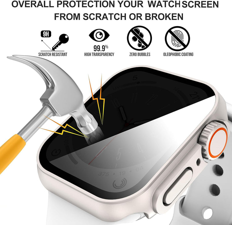 Zitel Privacy Screen Protector Case for Apple Watch Ultra 2 / Ultra 49mm - Starlight