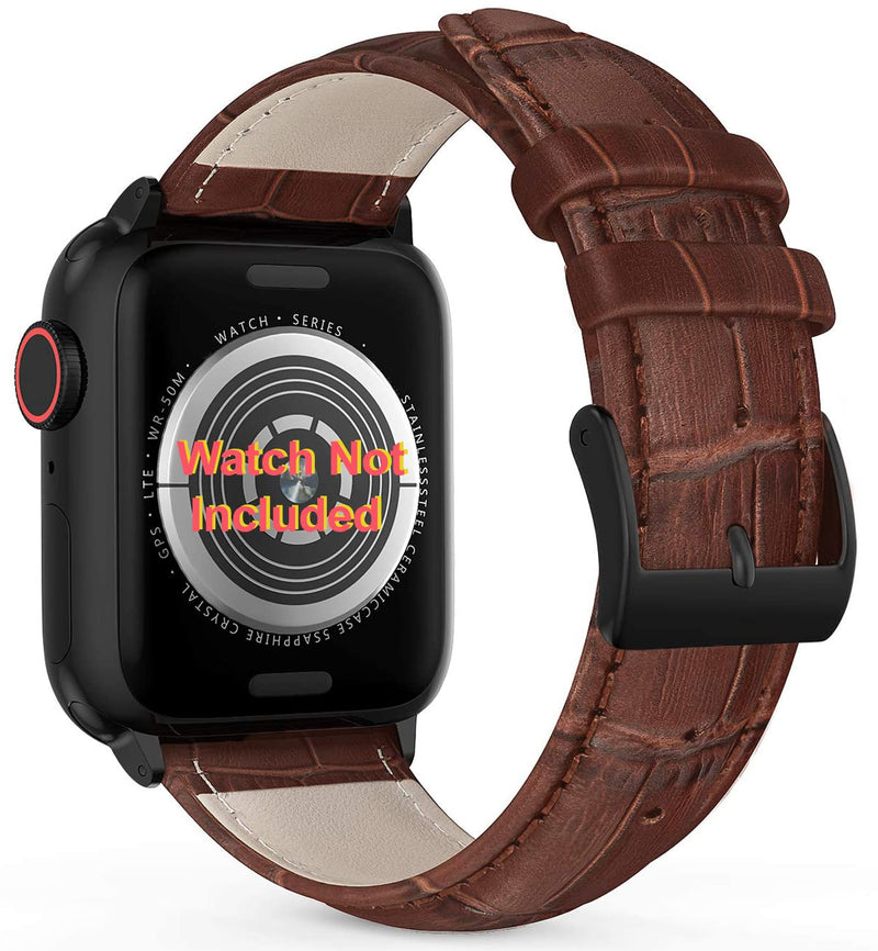 Zitel Leather Bands for Apple Watch Straps 49mm 45mm 44mm 42mm, Series 9 8 7 6 5 4 3 2 1 SE - Retro Brown
