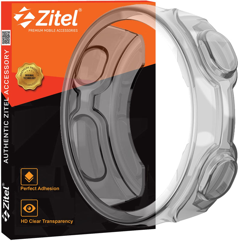 Zitel Case for Garmin Forerunner 235 / 735XT, Soft TPU Full Around Bumper Cover Shell Without Screen Protector - Black Tint