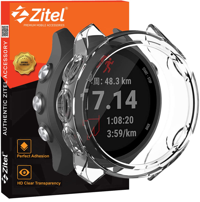 Zitel Case for Garmin Forerunner 245 / 245 Music Bumper Cover - Clear