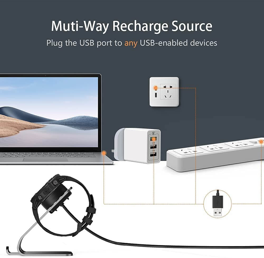 Zitel Charger Stand for Garmin Fenix 5/5S/5X Plus, Fenix 6/6S/6X Pro,