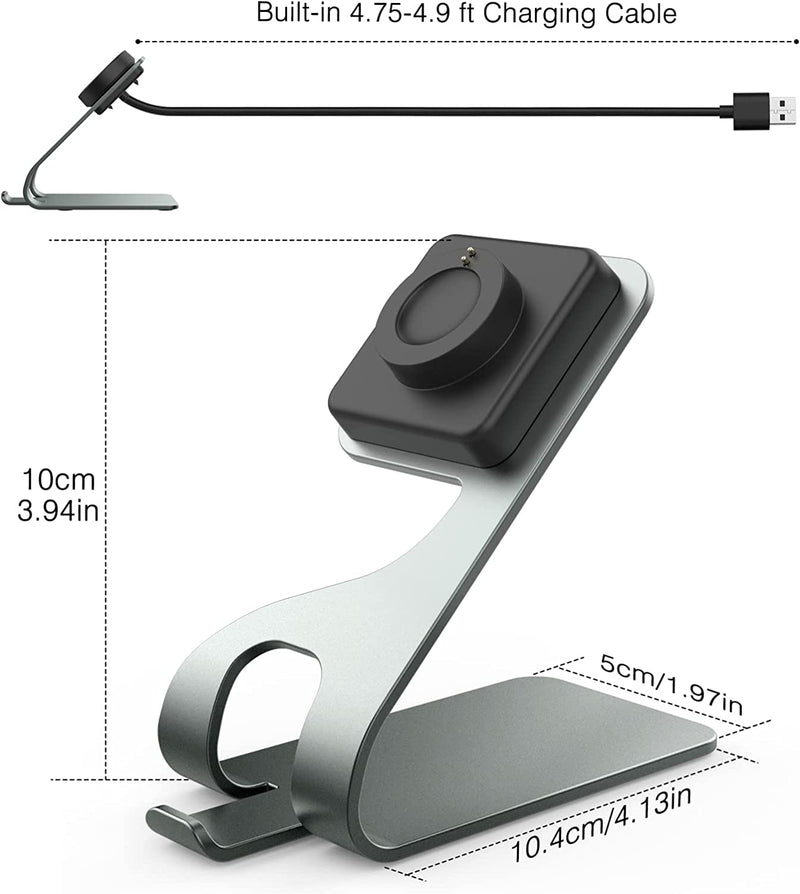 Zitel Charging Stand for Fossil Gen 5 / Gen 4 - Premium Aluminum Charging Station - Space Gray